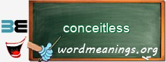 WordMeaning blackboard for conceitless